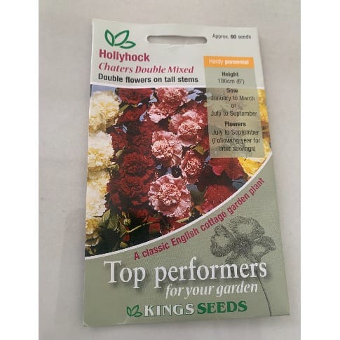 Hollyhock-chaters Double Mixed-60seeds