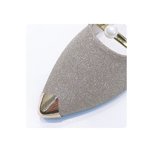 Women's Classy Pointer Ballerina Shoes Flat Shoe - Gold