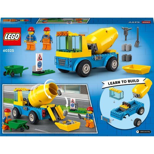 LEGO® City Cement Mixer Truck 60325 Building Kit; (85 Pcs)