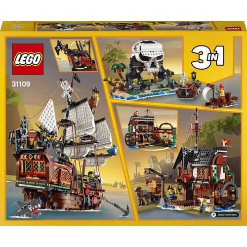 LEGO® Creator 3in1 Pirate Ship 31109, Building Kit, 1,260Pcs