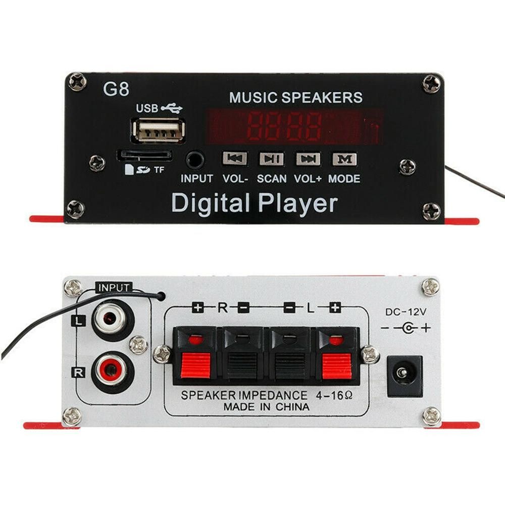 Bluetooth Stereo Audio 2 Channel Amplifier HiFi 2.0 CH Sound Power