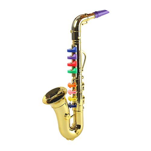 Children Plastic Saxophone Toy Musical Instruments Toy Saxophone 8 Rhythms Keys