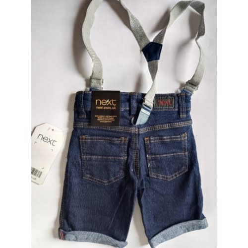 Baby Boy Suspender Jean -Blue