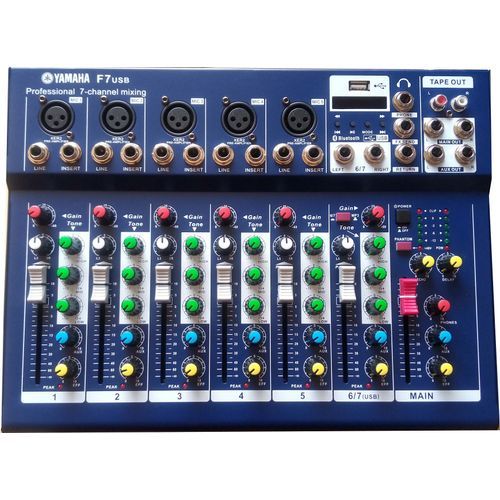 7 Channel Audio Mixer Console With USB Interface And Bluetooth F7