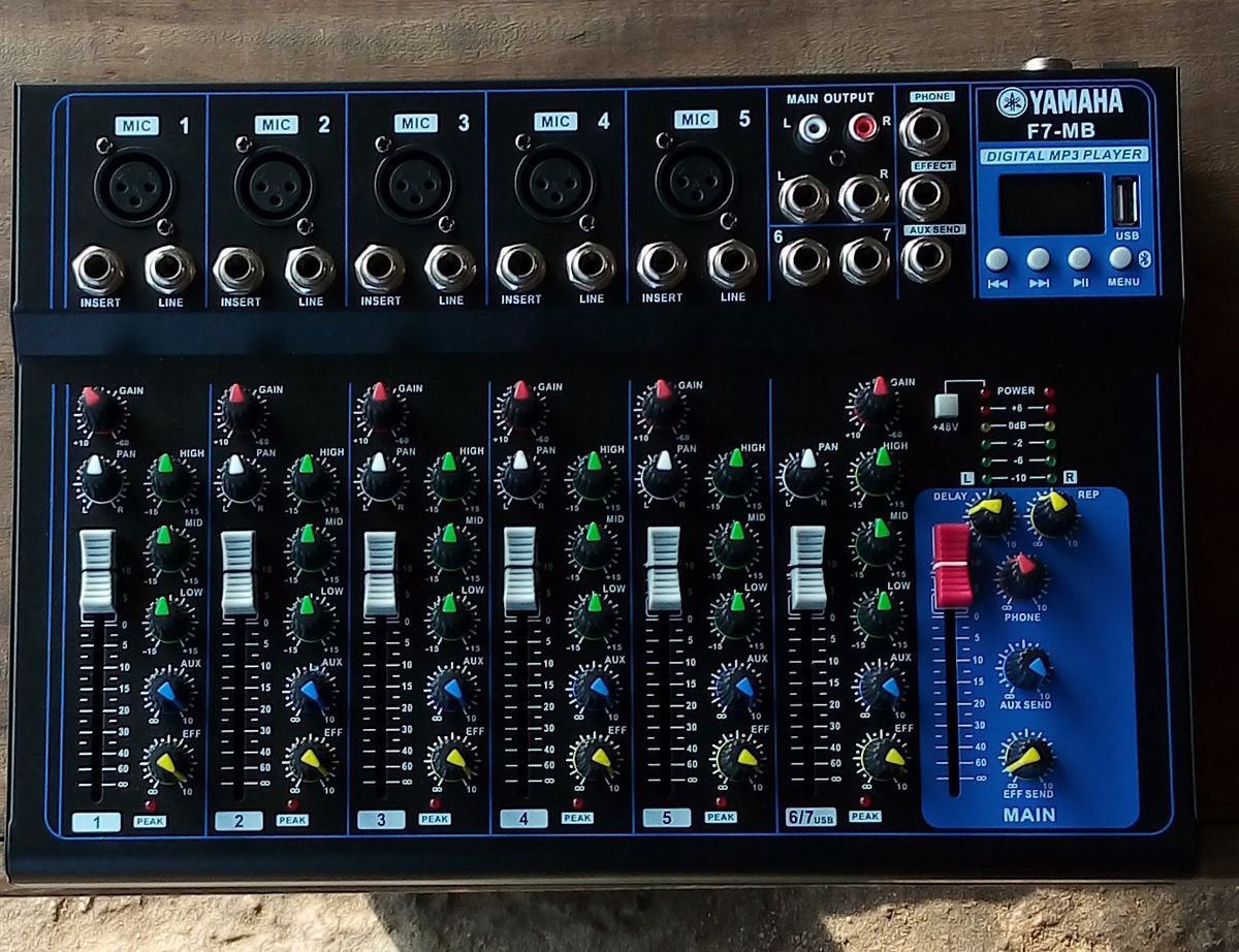 7 Channel Bluetooth Live Mixing Studio Audio Sound Mixer Console USB