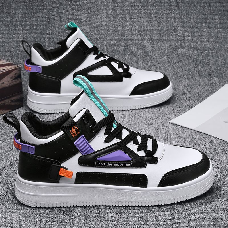 2021 Mens Casual Board Shoes Running Sneakers - White/Black