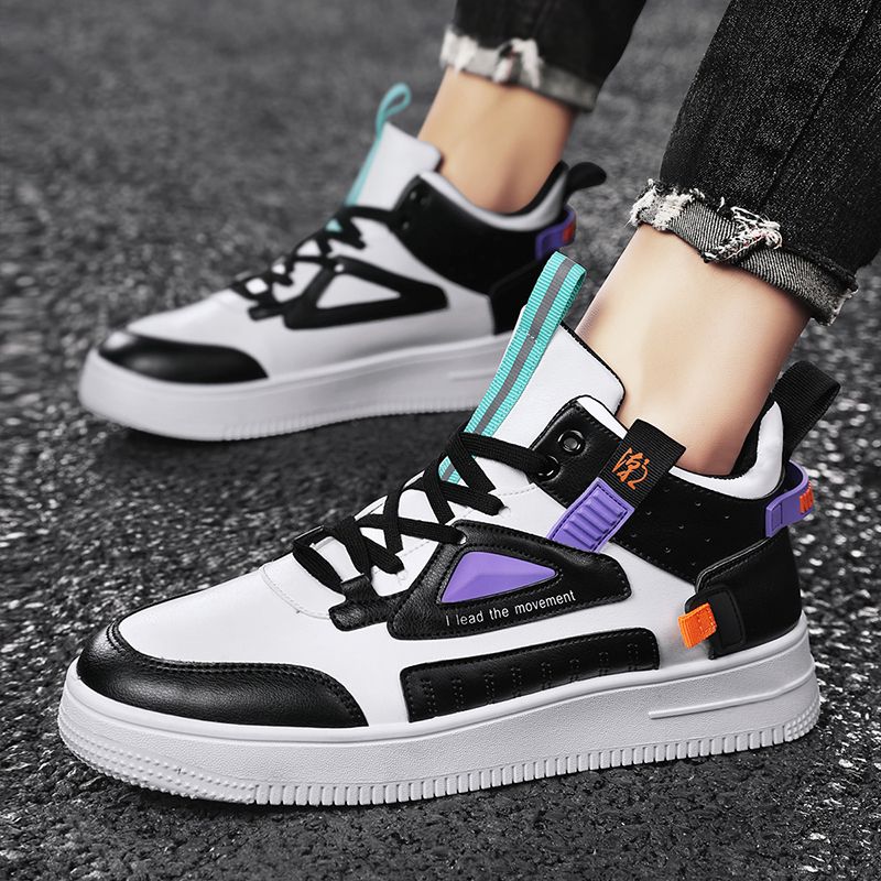 2021 Mens Casual Board Shoes Running Sneakers - White/Black