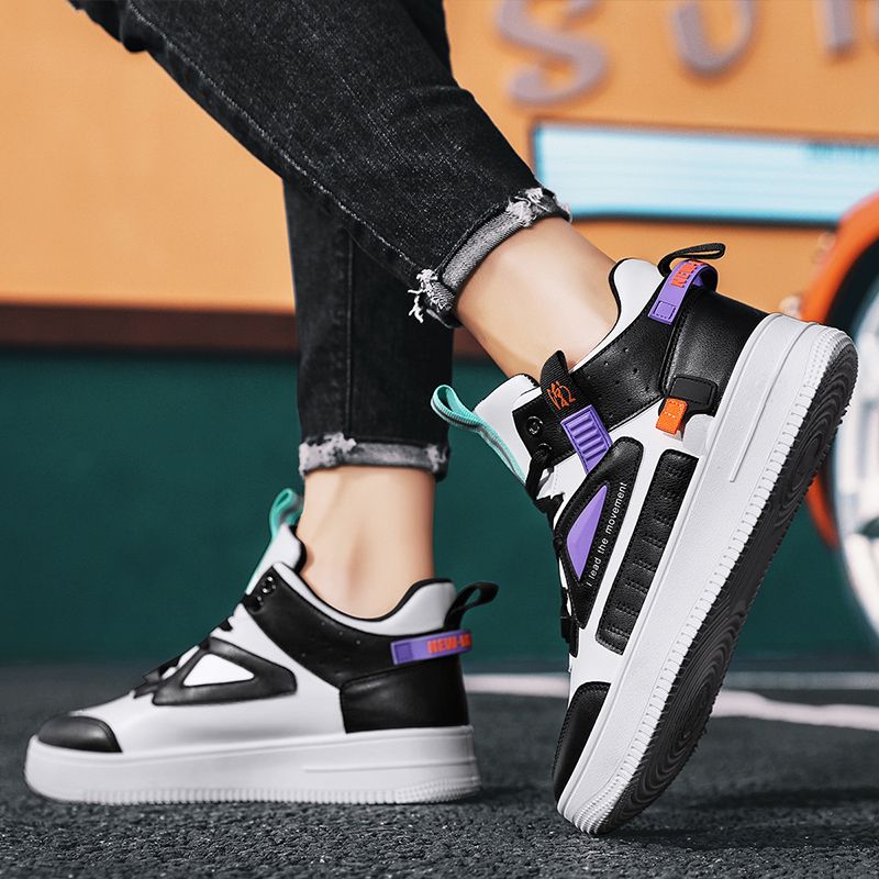 2021 Mens Casual Board Shoes Running Sneakers - White/Black