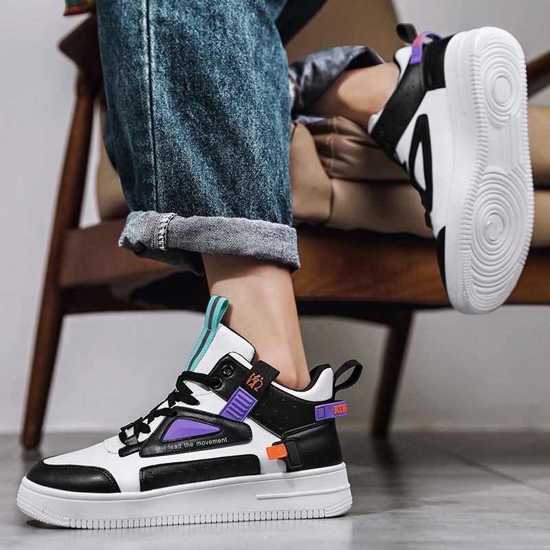 2021 Mens Casual Board Shoes Running Sneakers - White/Black