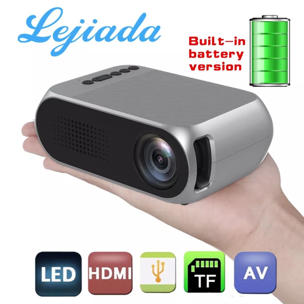LED Projector For Mobile Phone PAID Computer PC Laptop Office Study And Entertainment 20-60 Inch Projection TFT LCD