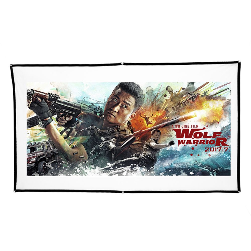 H70 70'' Portable Projector Screen HD 16:9 White Dacron 70 I