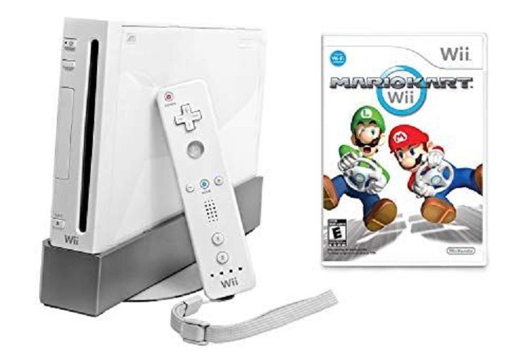 Nintendo Wii Console With Mario Kart Wii Bundle-White