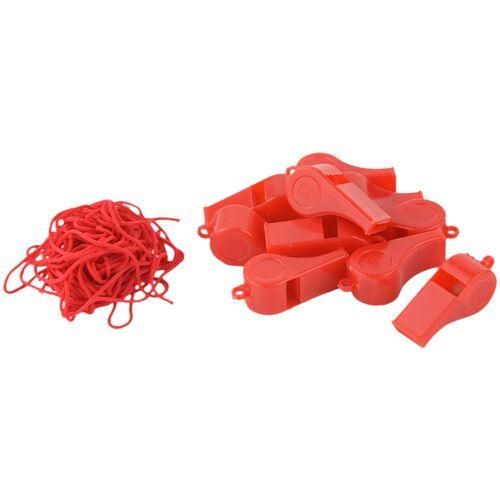 10pcs Plastic Multicolor Referee Whistle
