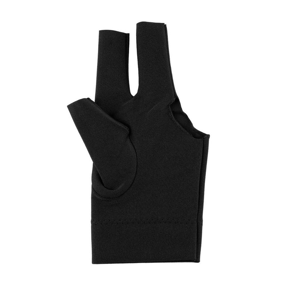 MT Spandex Snooker Billiard Cue Glove Pool Left Hand Open Three Finger Accessory-black