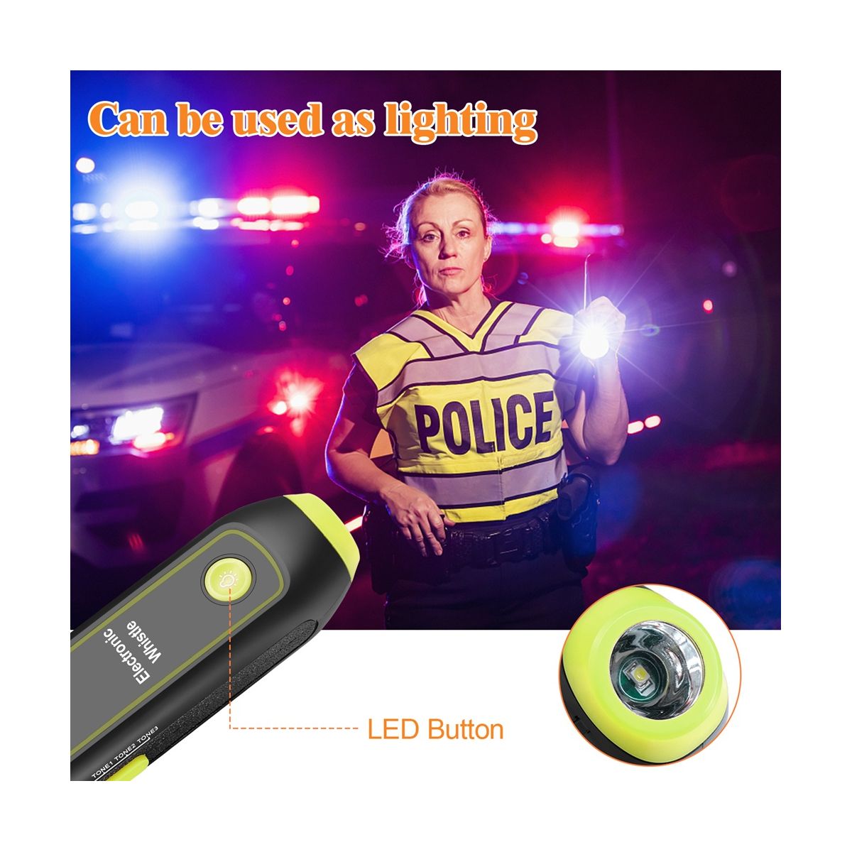 BasketballFootball Game Referee Whistle Camping Hiking Electronic Whistle for Emergency Tool Green Yellow