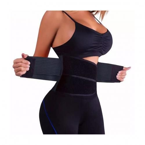 Body Shaper Waist Cincher Tummy Weight Loss Belt Black