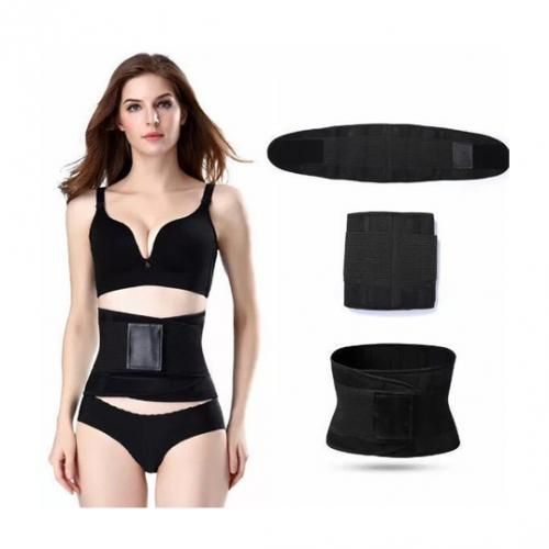 Body Shaper Waist Cincher Tummy Weight Loss Belt Black