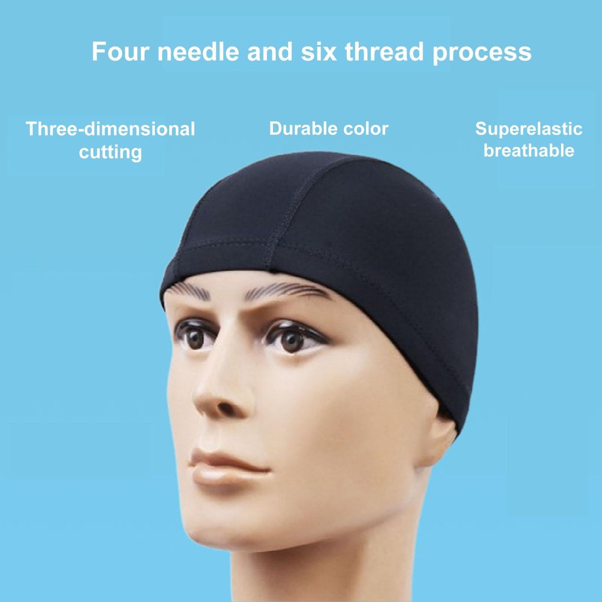 Swimming Hat Unisex Swim Pool Bathing Hat Sports Accessory Black