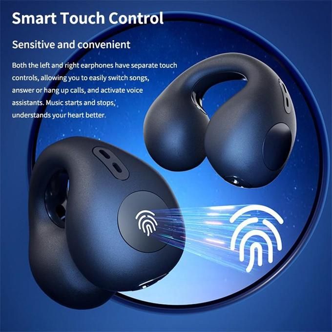 Bone conduction ear clip Bluetooth wireless earphones waterproof subwoofer earphones