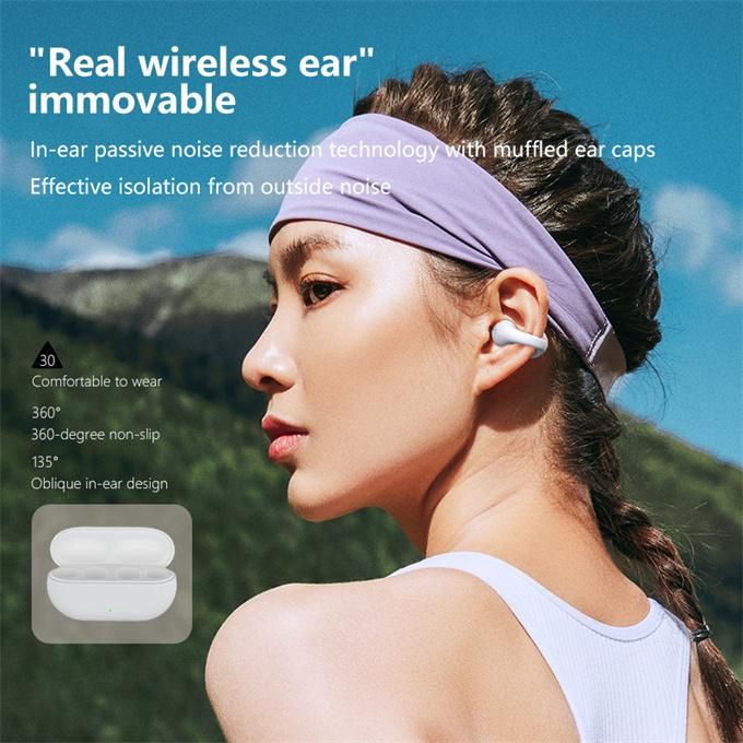 Bone conduction ear clip Bluetooth wireless earphones waterproof subwoofer earphones