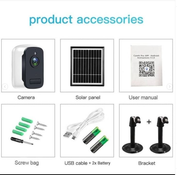 Solar Powered CCTV  Wireless WIFI IP Camera 1080P