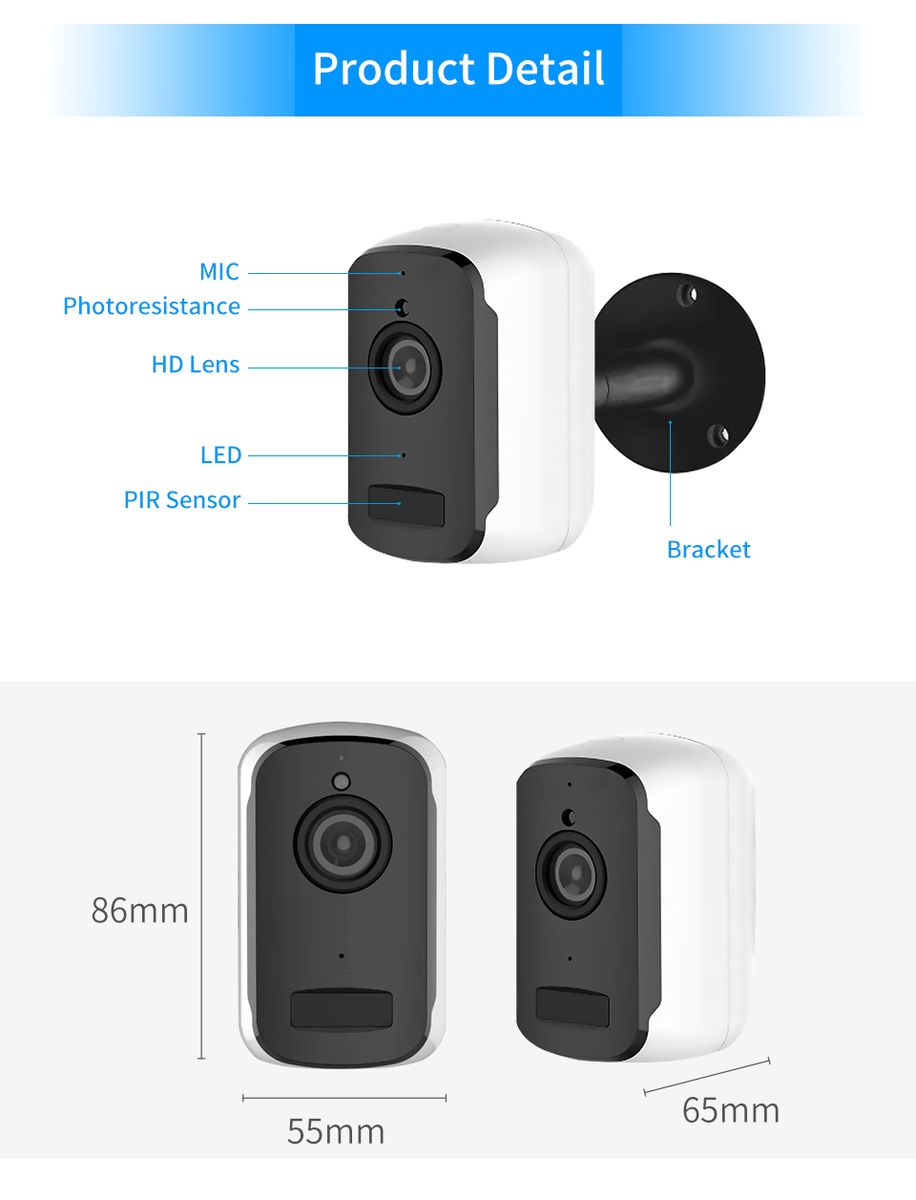 Solar Powered CCTV  Wireless WIFI IP Camera 1080P