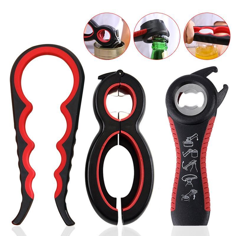 Multi Function Twist Bottle Opener, All in One Jar 8 shaped Gripper Can Wine Beer Lid Twist Off Jar Opener Claw