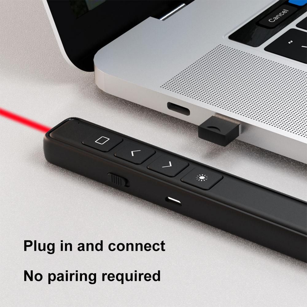 2.4GHz RF Wireless Presenter Remote Controller USB Pointer For Projector Powerpoint Slide PPT Page Turner