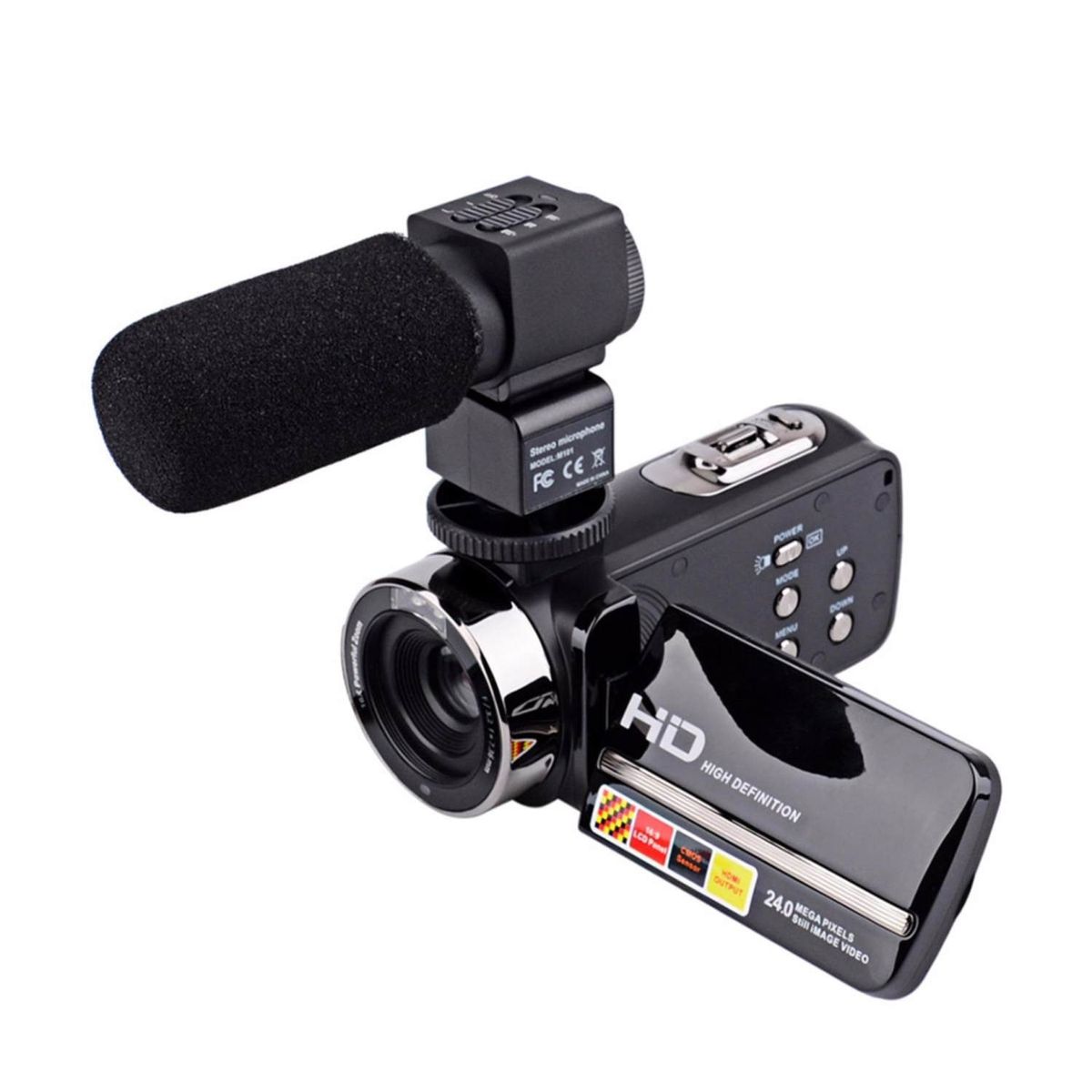 LEBAIQI 24 Megapixels 16X Zoom Full HD 1920*1080P Digital Video Camcorder Portable 270 Degree Rotation Touch Screen Camera With Nightshot Function. Remote Control And A Stereo Microphone DVR104H