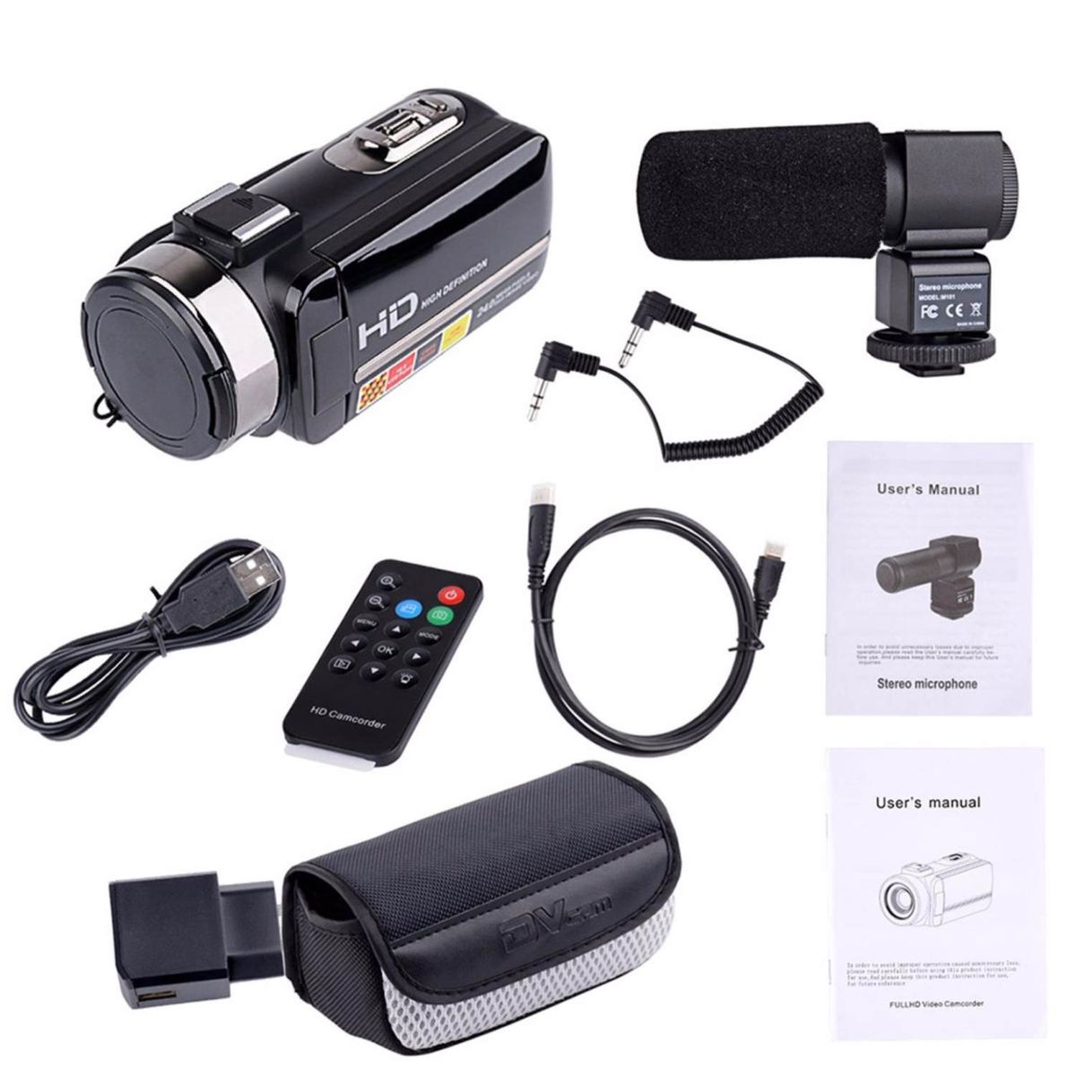 LEBAIQI 24 Megapixels 16X Zoom Full HD 1920*1080P Digital Video Camcorder Portable 270 Degree Rotation Touch Screen Camera With Nightshot Function. Remote Control And A Stereo Microphone DVR104H