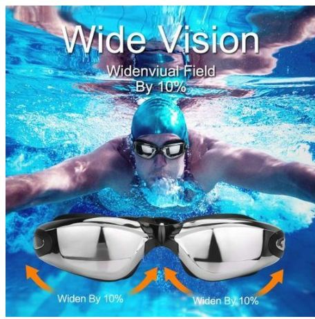 Swimming Goggles Anti-Fog Waterproof Glasses Kit Adults