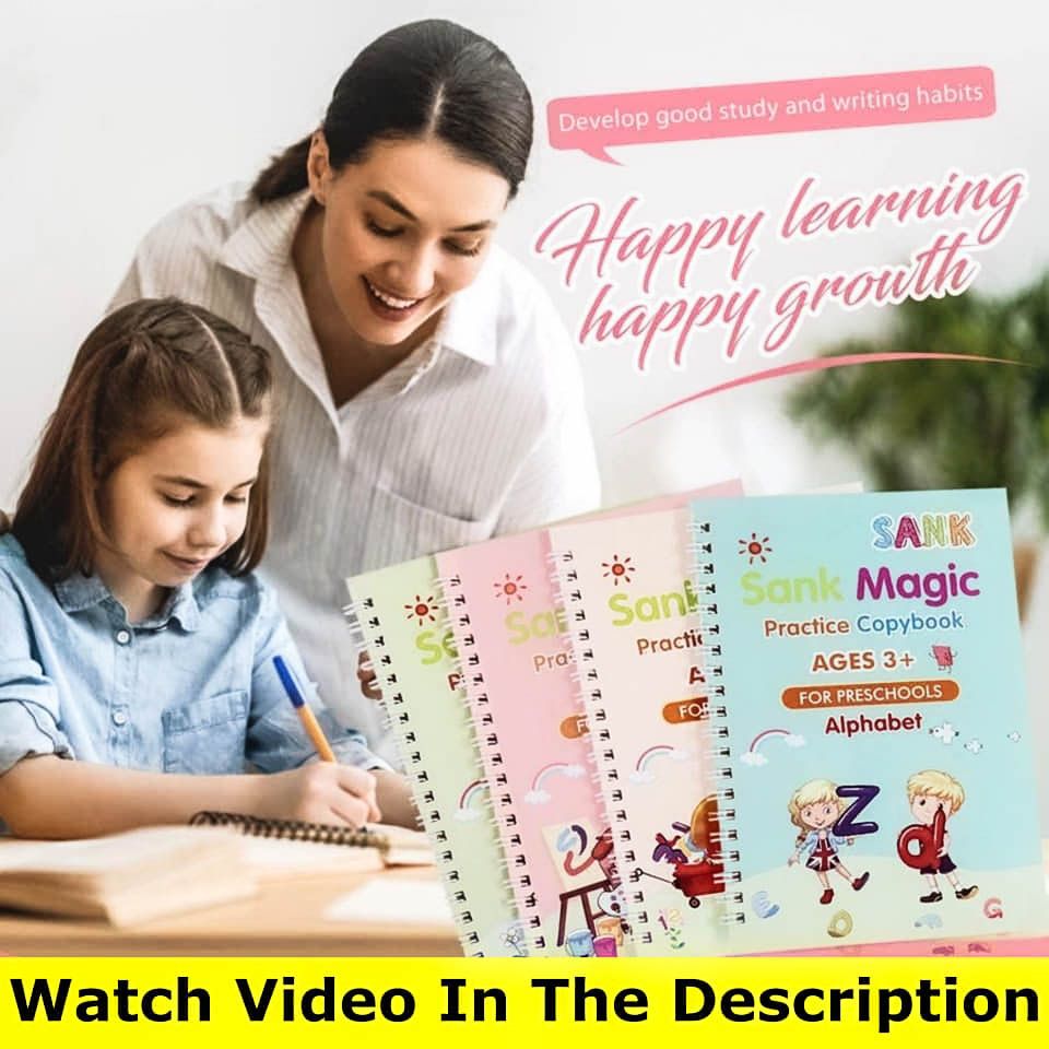 8PCS - Sank Magic Kids Reusable Calligraphy Practice Book
