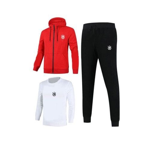 3 In 1 Praaaa Hoodie, Sweatshirt And Joggers Set (rwb)
