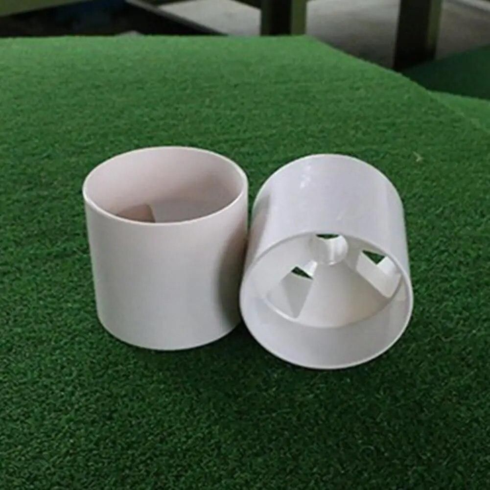 HobbyLane Golf Putting Green Backyard Plastic Practice Hole Cup Flag Stick Flag Stick Pitch Golf Equipment White