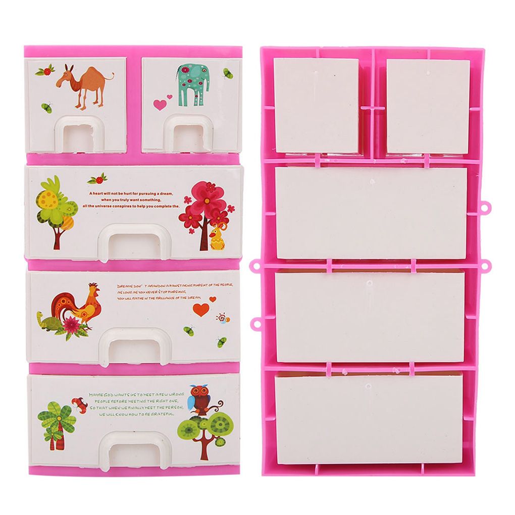 Printing Closet Wardrobe Cabinet Baby Toys For Barbie Doll