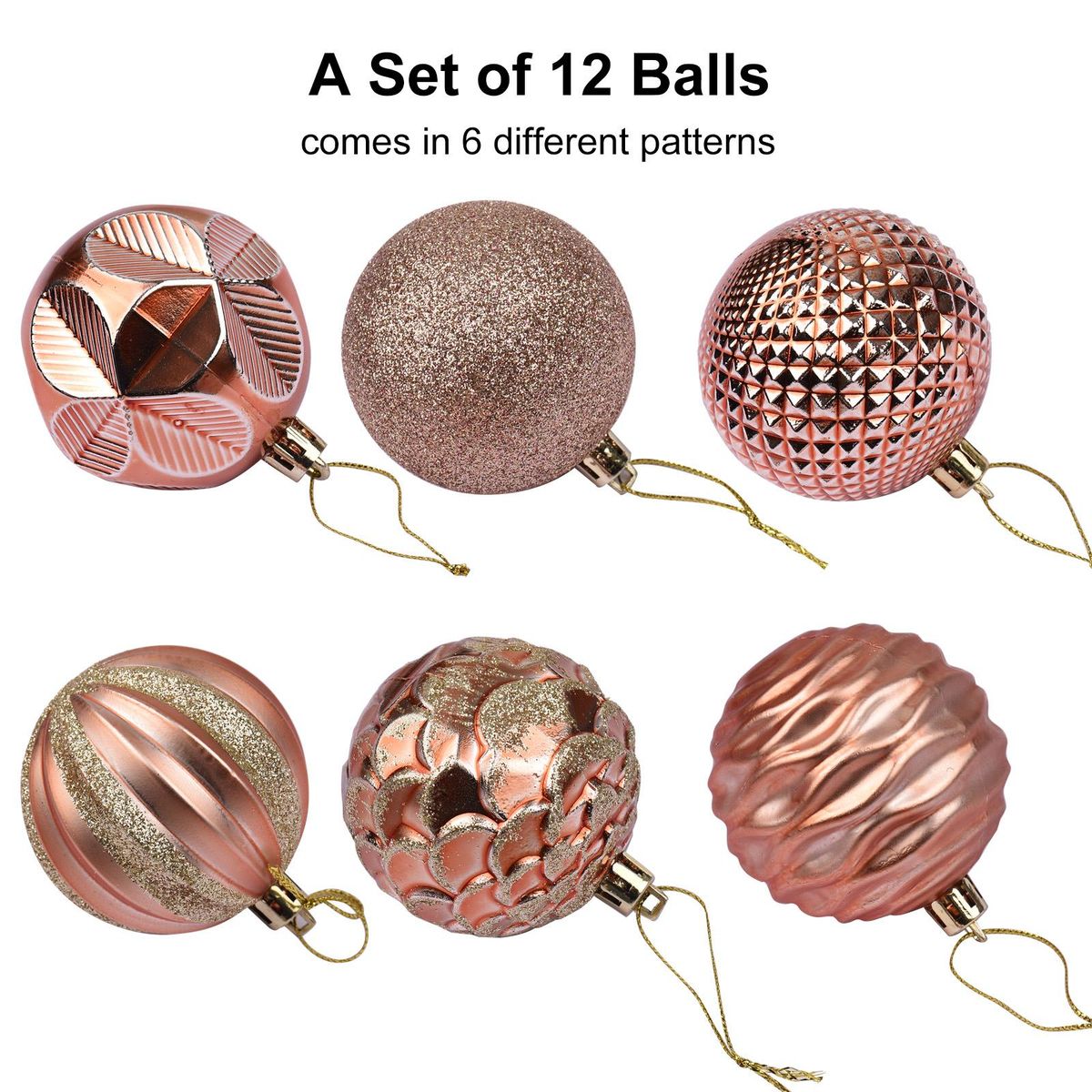 Christmas Hanging Balls Set of 12 Christmas Decoration Ball for Christmas Props Ornaments Party Decoration