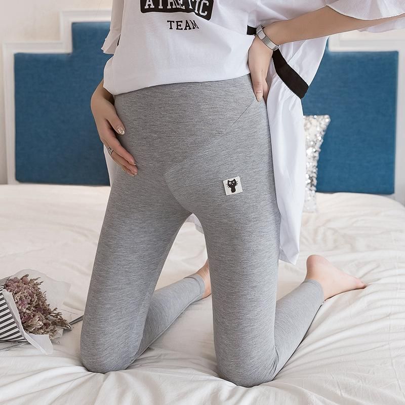 Spot Pregnant Women Leggings Spring and Summer Thin Pregnant Women Leggings Cropped Ankle Tight Pencil Maternity Pants Real Price