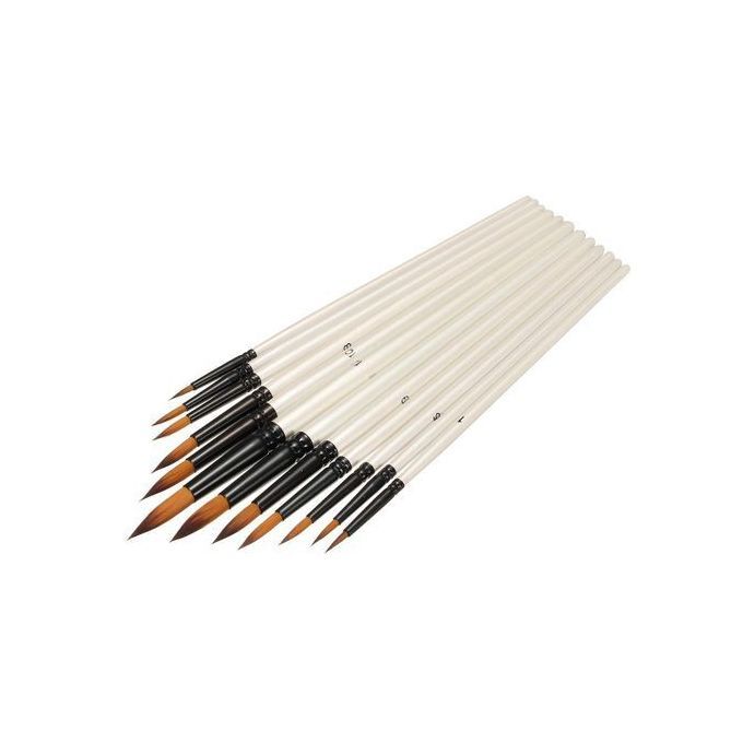 12pcs Artist Watercolor Painting Brushes Brush Oil Acrylic #Cusp End
