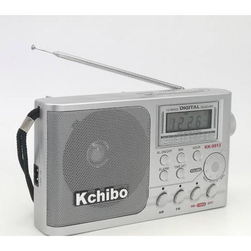 Kchibo FM/MW/SW Digital 12 Band Multiband Portable Radio With Alarm Clock.