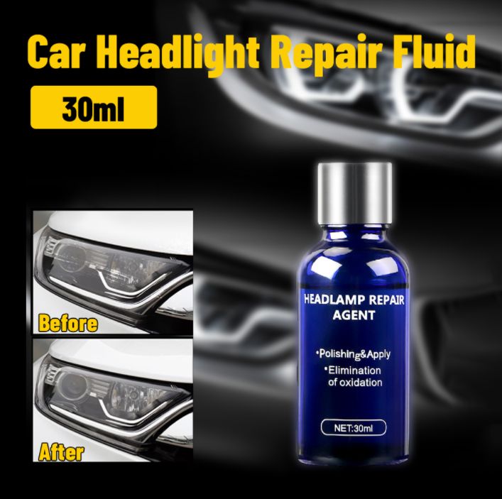 Car Headlight Repair Agent,Glass Polishing Repair Kit 30ML