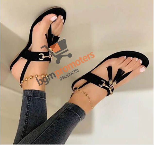 Flip Flop Flat Sexy  Ladies Sandals-Black