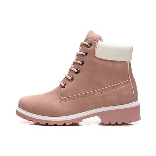 Women Shoes Martin Boots Shoes Ladies Shoes PU Leather Boots Pink