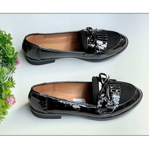 Women's Trendy Flat Shoes- Black