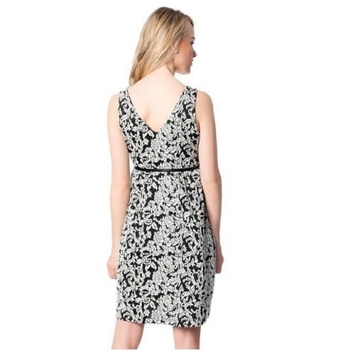 Sleeveless Belted Maternity Dress