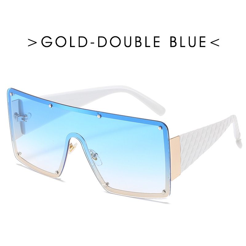 Gradient Visor Oversize Square Shaped Elegant Ladies Sunglasses