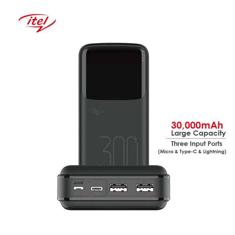 30000mAh Triple Input Fast Charging Power Bank + Free Gift