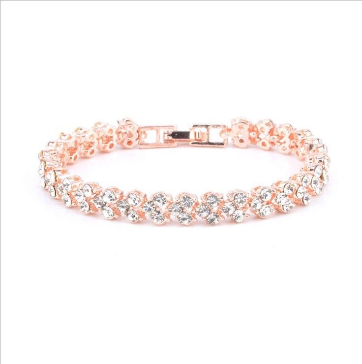 Crystal Bracelet With Artificial Diamond Inlaid For Wedding, Engagement, Mother`s Day And Birthday Gift, Diameter: 5.25 Cm, Perimeter:16.5 Cm(Silver)