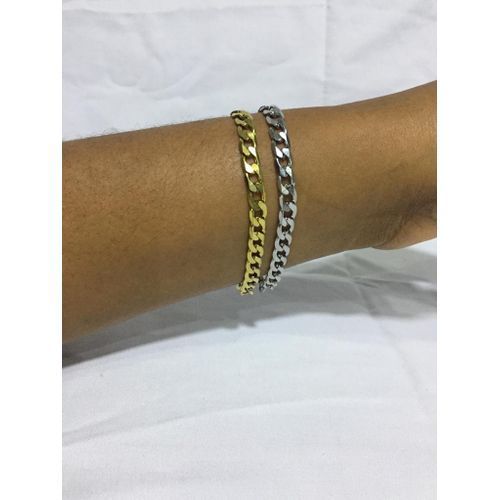 Ladies Two Tone Cuban Hand/ Wrist Chain - Gold, Silver