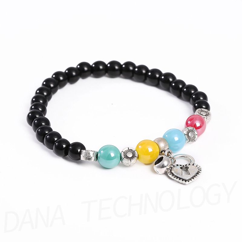 B003&4 Fashion 2 In 1 Love Heart Lock+Key Couple Bracelet