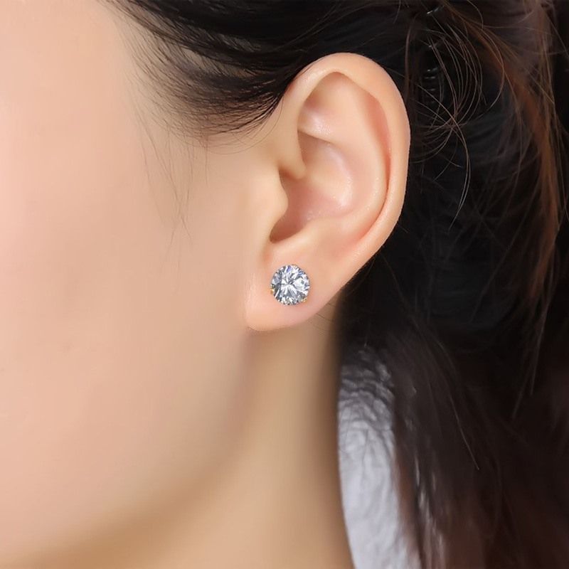 Simple Stainless Steel Gold Jewelry Sets For Women Rhinestone Crystal Wedding Necklace Earring Set For Ladies